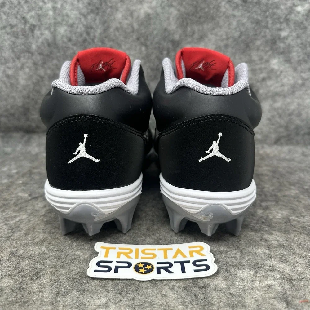 Air Jordan Stadium 90 Football Cleats Mens Size 8 Black Cement Red HQ0210-060